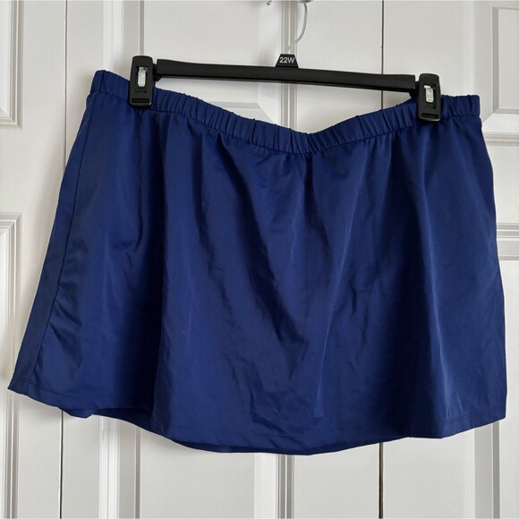 MAXINE OF HOLLYWOOD WOMEN'S SKIRTED PANT SIZE 20W BLUE BEACHWEAR TUMMY CONTROL - Picture 2 of 4